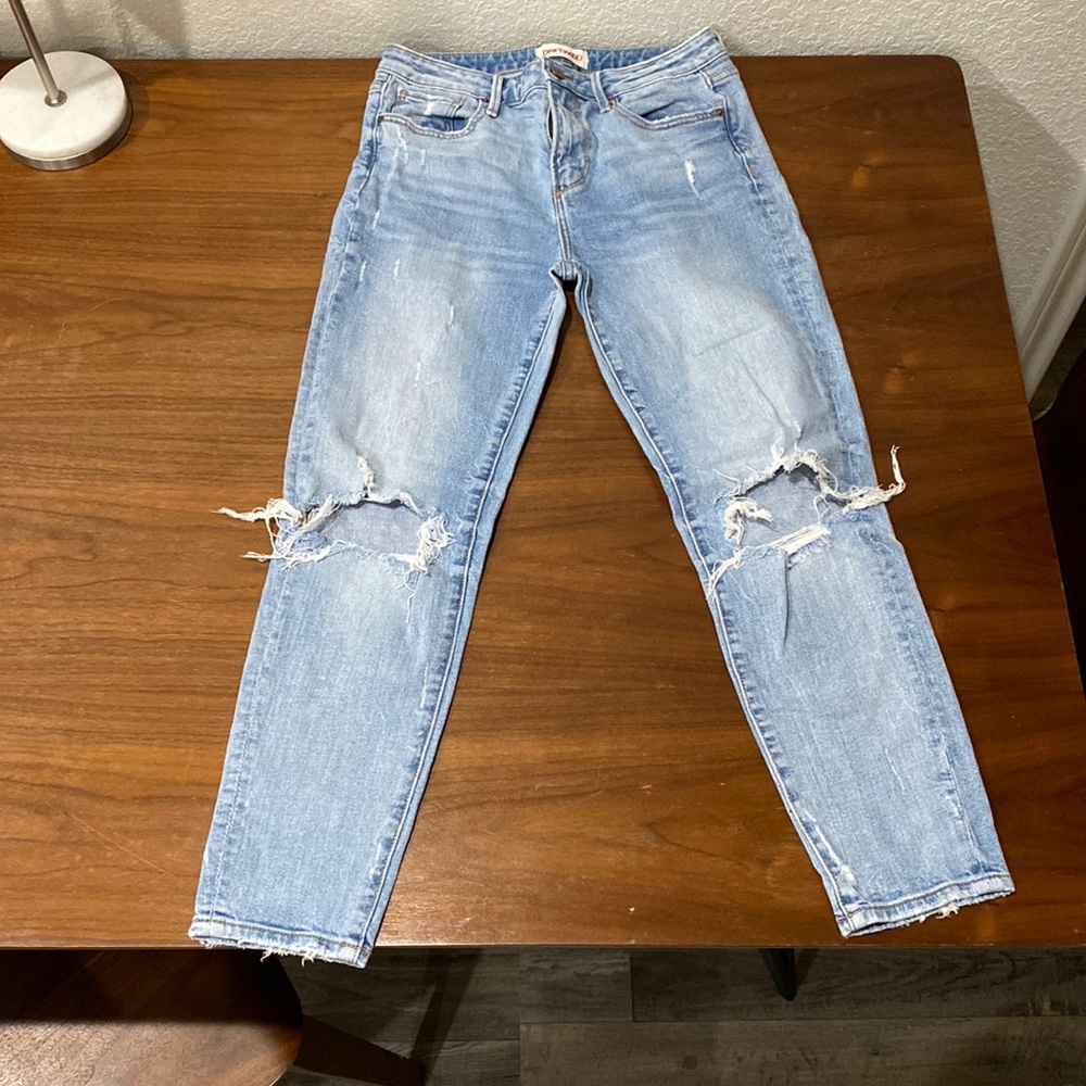 driftwood holey jeans